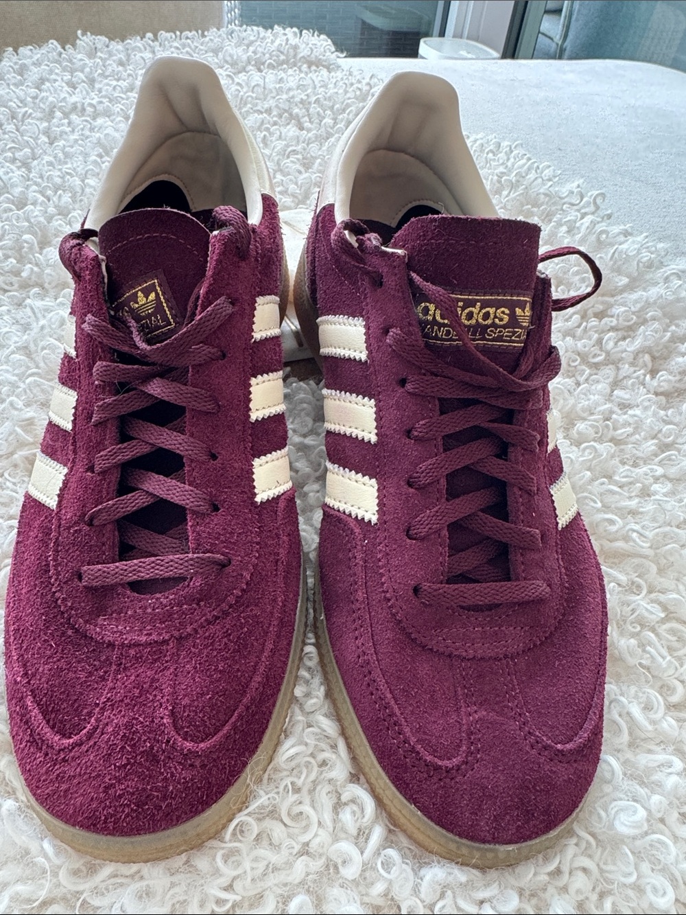New! Limited adidas spezial Suede Sneakers - Burgundy with White Stripes